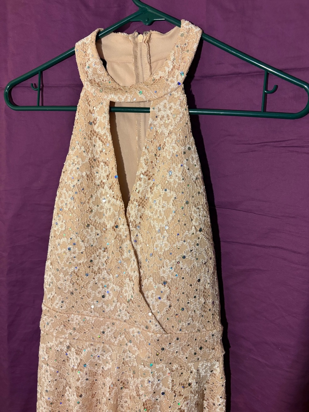 City Studio Yellow Sequin Halter Short Skater Dress Juniors 3 Homecoming Party